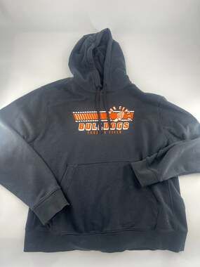 Nike Byron Center Track and Field Unisex Sweatshirt Large Black Orange Hoodie